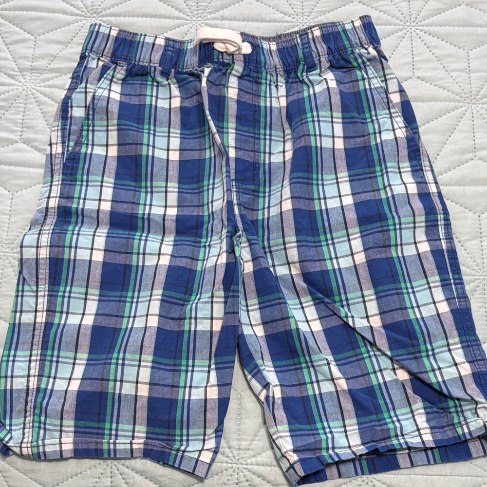 Gymboree Blue and Green Plaid Men's Shorts